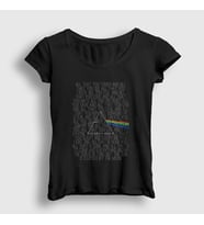 Presmono Kadın Siyah Eclipsed Pink Floyd T-Shirt 76491tt