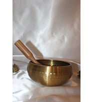 Meditasyon Çanı Tibet Çanağı Pirinç Kaplama 7 Element 16 cm