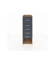 Kronos Dolap 5 Çekmeceli 44x59x134 Çam-Antrasit