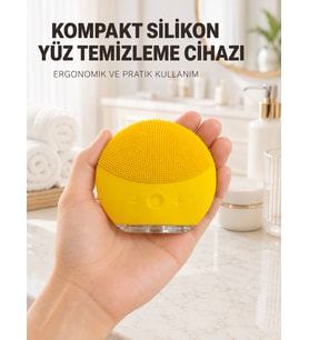Silikon Yüz Temizleme Fırçası Titreşim Ayarlı USB Şarjlı Cilt Bakım Cihazı