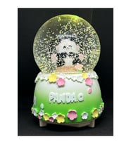 Panda Işıklı Müzikli Otomatik Kar Püskürtmeli Mega Boy Kar Küresi (16 cm x 12 cm)