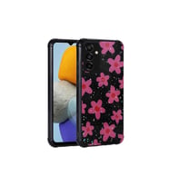 Samsung Galaxy M23 Uyumlu Kılıf Simli Desenli Kamera Korumalı Parlak Zore Popy Kapak (Çok Renkli)