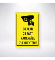 Bu Alan Kamera ile İzlenmektedir 21x28 Arkası Sticker