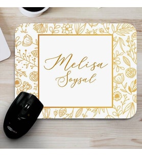 İsme Özel Zarif Tasarımlı Mousepad