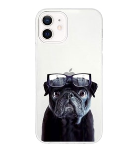 PrintiFy Apple  iPhone 12 Mini ile Uyumlu 1mm Slim Fit Köpek 3 050f Baskılı Şeffaf  Kılıf