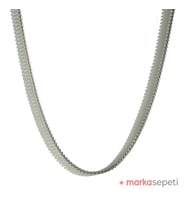 Marka Sepeti Gümüş Kaplama Çelik Zincir Erkek Kolye