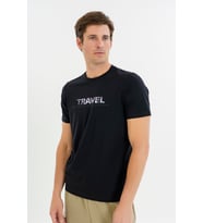 Maraton Regular Erkek Bisiklet Yaka Siyah T-shirt