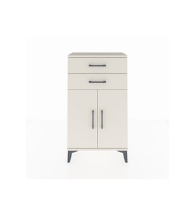 Arges Komodin Tek Raflı 2 Çekmeceli 2 Kapaklı 60x30x106 Aytaşı-Aytaşı
