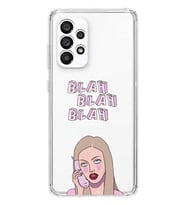 Samsung Galaxy A52 Uyumlu Blah Blah Blah Mean Girls Desenli Şeffaf Telefon Kılıfı