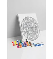 Örgü Desenli Mandala Tuval Boyama Seti 40x50 cm