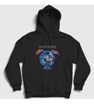 Presmono Unisex Siyah Slaves and Masters Deep Purple Kapüşonlu Sweatshirt 60833tt