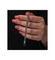 Gümüş Kazaziye Örgü Bileklik CSR2185634