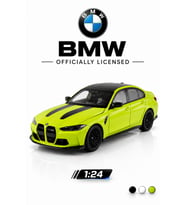 1:24 Ölçek BMW G80 M3 CSL LCI Diecast Metal Maket Araba Sarı - Açılır Kapı ve Detaylı Motor