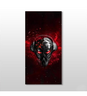 Metal Kafa Kanvas Tablo 30x50cm (Karışık)