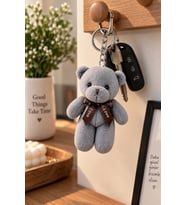 Peluş Ayıcık Anahtarlık 12 Cm Gri