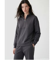 LCW Comfort Antrasit Dik Yaka Soft Touch Kadın Sweatshirt