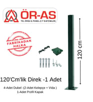 Panel Çit Diregi Aksesuarlı-( -120cm-) Yeşil Renk (Y.Yeşil)