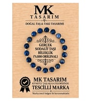 MK TASARIM GERÇEK SODALİT TAŞI BİLEKLİK MK.7000.878- RAHATLIK-DİNGİNLİK-ENERJİ- STRES BİLEKLİĞİ- RENKLERİ BOYA DEĞİLDİR -KENDİ RENGİDİR