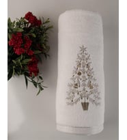 Pamuklu 69x127 cm Nakışlı Dekoratif Banyo Havlusu Baveno (01)