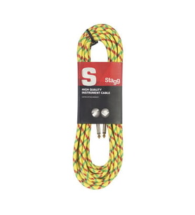 STAGG ENSTRÜMAN KABLOSU ÖRGÜ SARGILI 3METRE SARI SGC3VT YL