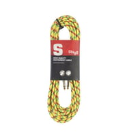 STAGG ENSTRÜMAN KABLOSU ÖRGÜ SARGILI 3METRE SARI SGC3VT YL