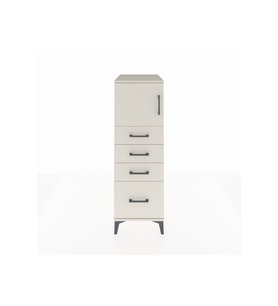 Kronos Dolap Tek Raflı 4 Çekmeceli Tek Kapaklı 44x59x134 Aytaşı-Aytaşı