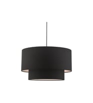 İki Katlı Pasta Avize Siyah Kumaş Modern Sarkıt PAV68