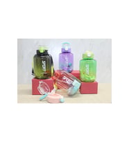 1100 ml Pipetli Su Matarası Suluk (Çok Renkli)