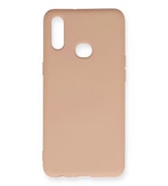 Galaxy A10S Kılıf Nano içi Kadife Silikon - Pudra