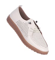 Ayzen 1050 Krem Kadın Loafer Ayakkabı