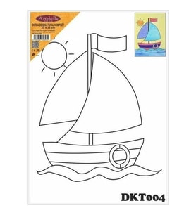 DKT004 desenli tuval kompozit boyama 25x35 cm