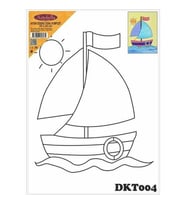 DKT004 desenli tuval kompozit boyama 25x35 cm