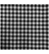 Kırmızı-Siyah Kareli Masa Örtüsü 150×150 cm Yıkanabilir Kare Desen Sofra Örtüsü Mutfak, Piknik ve Restoran Kullanımı İçin Kare Masa Örtüsü (Siyah)