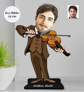 Kişiye Özel Kemancı Erkek Ahşap Eco Biblo -1