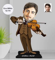 Kişiye Özel Kemancı Erkek Ahşap Eco Biblo -1
