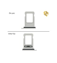 İphone 11 Çiftli Sim Yuvası İkili Sim Tepsisi Sim Aparatı Dual Sim Yeri Sim Tray Sim Çekmecesi 11 Uyumlu (Beyaz) Çiftli sim yuvası ikili sim tepsisi çiftli sim aparatı dual sim çekmecesi
