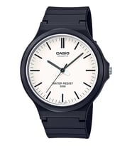 Casio MW-240-7EVDF Quartz Silikon Siyah Beyaz Kadran 44 mm Erkek Kol Saati