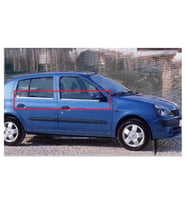Renault Clio Uyumlu 2 Cam Çıtası 4 Parça Krom 1998-2008
