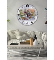 Bilge Retro Tasarımlı Duvar Saati 35x35cm (Baskılı)