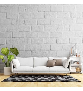 3 Boyutlu Beyaz Taş Desenli Duvar Kağıdı