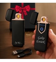 Kişiye Özel Çift Yön Baskı Seçeneğiyle Usb Şarjlı Çakmak - Hemen Kargo