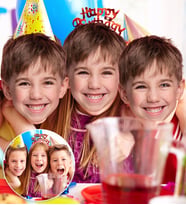 BK Gift Kişiye Özel Fotoğraflı Eğlenceli Parti Yüz Maskesi - 5 adet