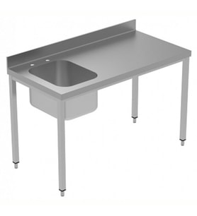 Electrolux Professional Özel Şef Çalışma Tezgahı, Tek Evyeli (solda), 100 Mm Sırtlı - 1400 Mm, Plus GTL1410SXE