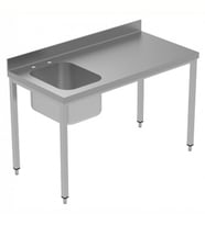 Electrolux Professional Özel Şef Çalışma Tezgahı, Tek Evyeli (solda), 100 Mm Sırtlı - 1400 Mm, Plus GTL1410SXE