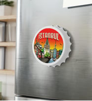 İstanbul Tasarımlı 3'lü Açacak Dolap Süsü