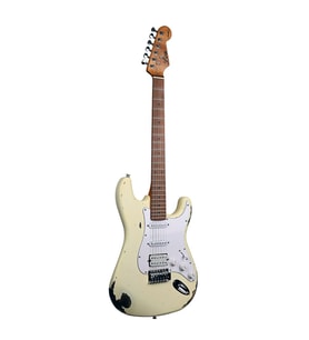 Lea RLC-100 OW Limited Edition Heavy Relic Elektro Gitar (Olympic White)