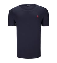 T8568 DEWBERRY V YAKA ERKEK T-SHIRT-KOYU LACİVERT