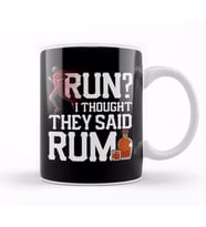 Run I Thought They Said Rum Funny Runner Pun Kupa Bardak Porselen