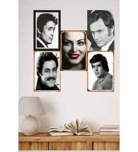 Yeşilçam Efsaneleri, Poster ,Tablo Seti , 5'li 30x20 cm MDF UV Baskı Retro Dekor Seti
