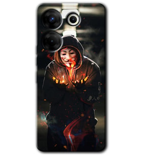 Tecno Camon 20 Pro 5G Kılıf HD Desen Baskılı Kılıf - V for Fire